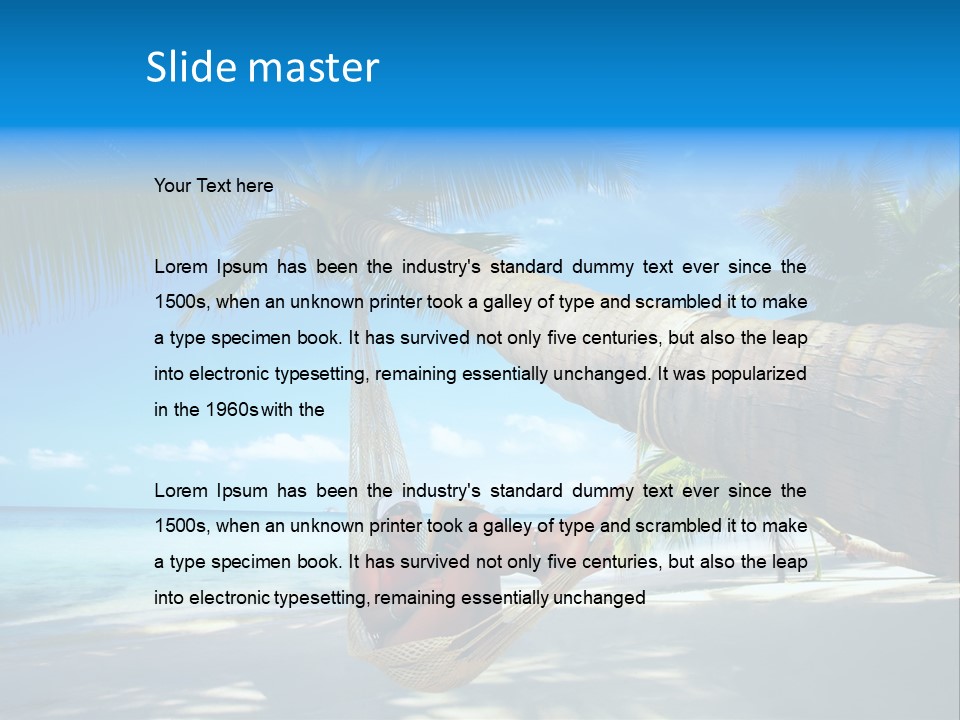 Ocean Bracelet Woman PowerPoint Template