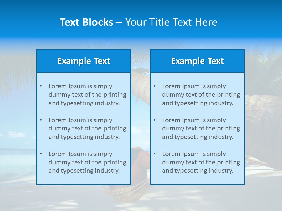 Ocean Bracelet Woman PowerPoint Template