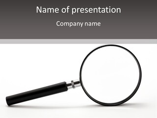 Magnify Detective Symbol PowerPoint Template