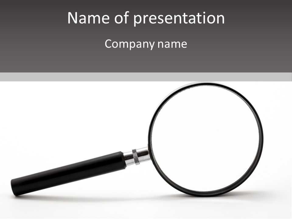 Magnify Detective Symbol PowerPoint Template