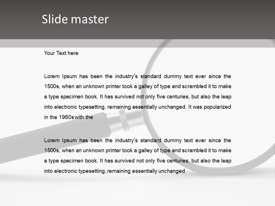 Magnify Detective Symbol PowerPoint Template