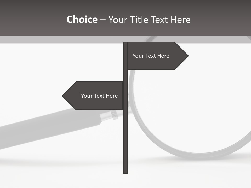 Magnify Detective Symbol PowerPoint Template
