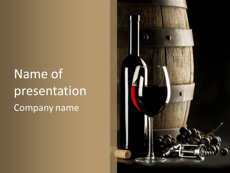 Vintage Barrel Cellar PowerPoint Template