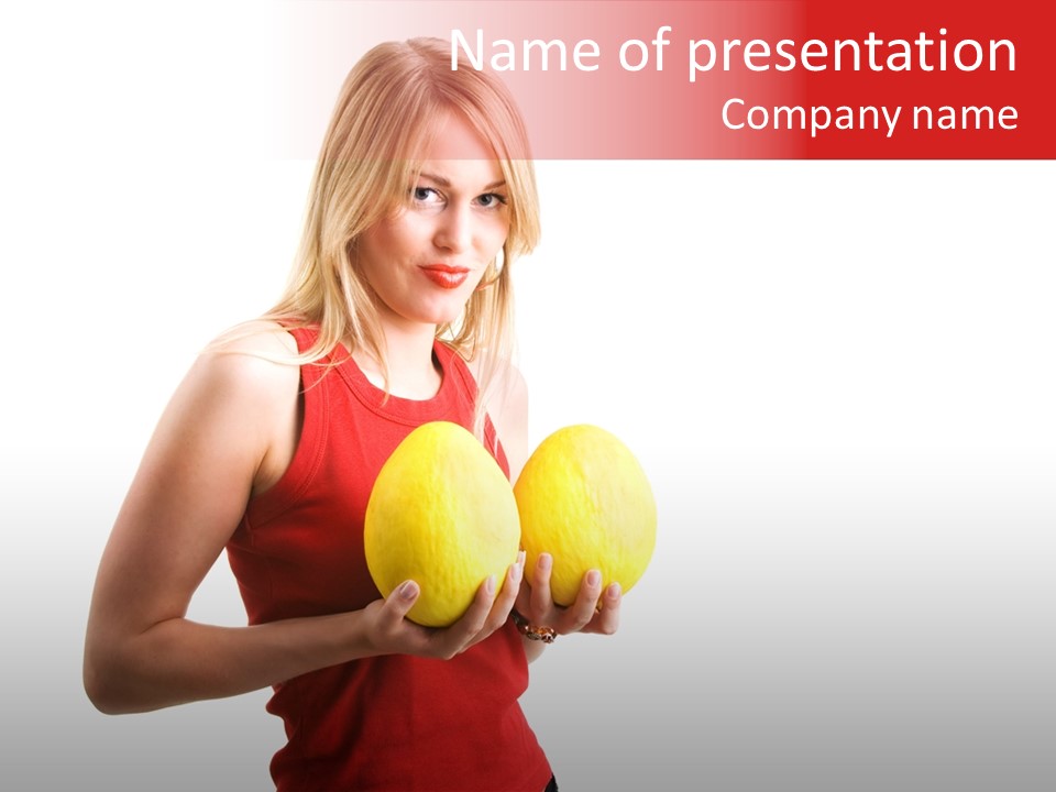 Honey Enlarge Woman PowerPoint Template