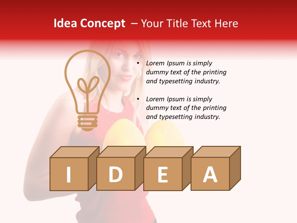 Honey Enlarge Woman PowerPoint Template