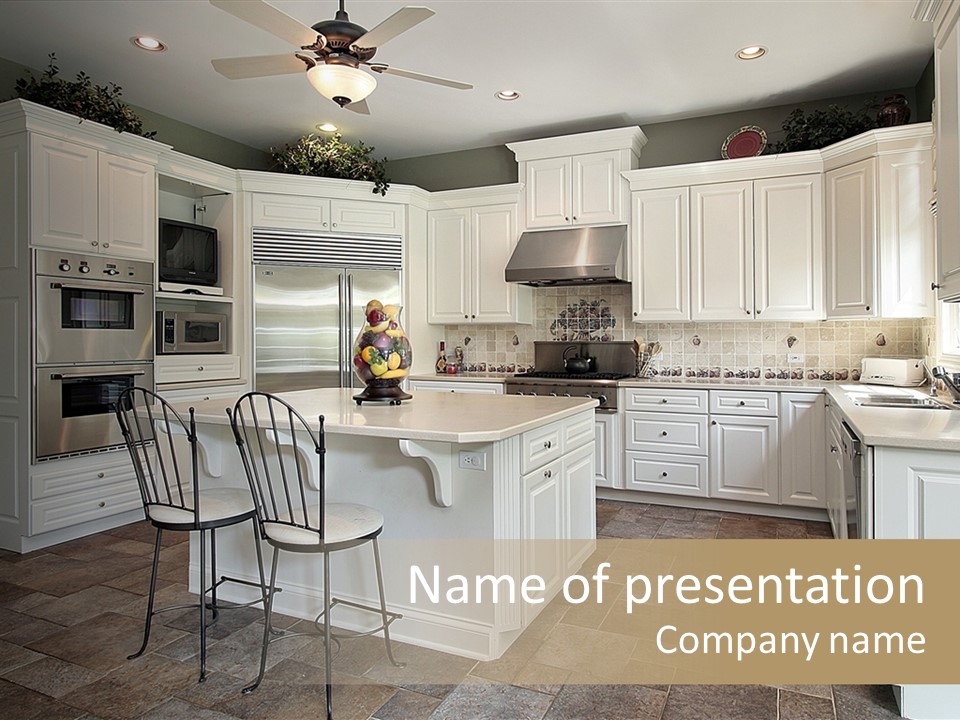 Home Residential Cabinet PowerPoint Template