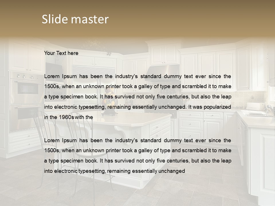 Home Residential Cabinet PowerPoint Template