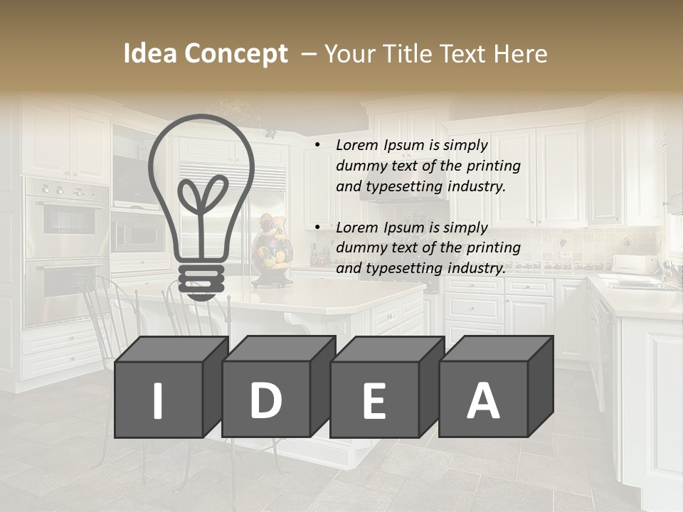Home Residential Cabinet PowerPoint Template