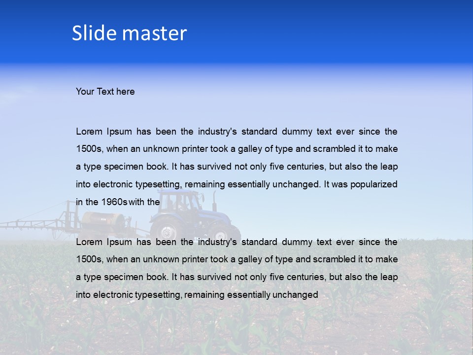 Agronomic Cultivating Season PowerPoint Template