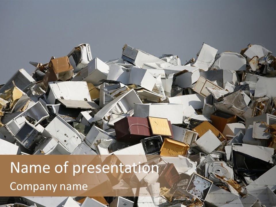 A Pile Of Old Televisions Sitting On Top Of Each Other PowerPoint Template