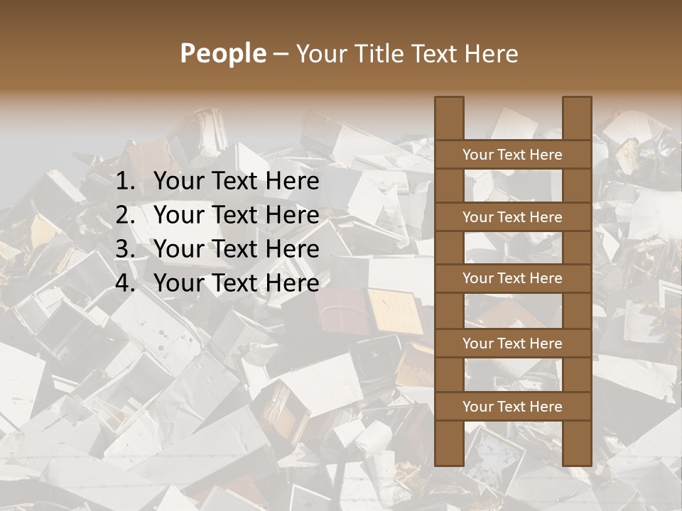 A Pile Of Old Televisions Sitting On Top Of Each Other PowerPoint Template