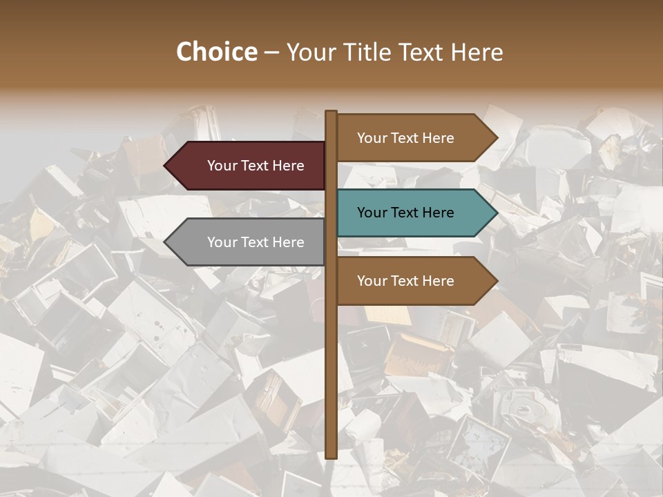 A Pile Of Old Televisions Sitting On Top Of Each Other PowerPoint Template