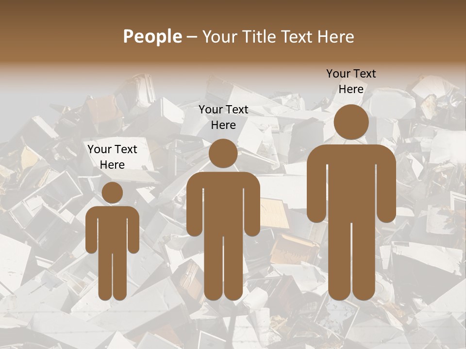 A Pile Of Old Televisions Sitting On Top Of Each Other PowerPoint Template