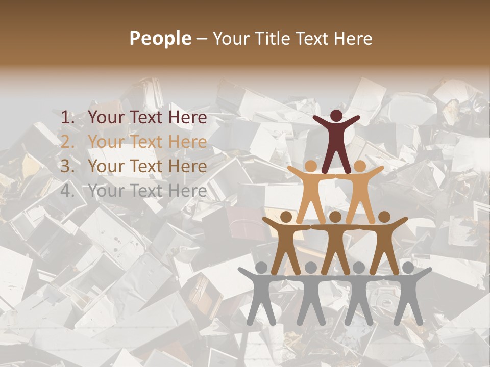 A Pile Of Old Televisions Sitting On Top Of Each Other PowerPoint Template