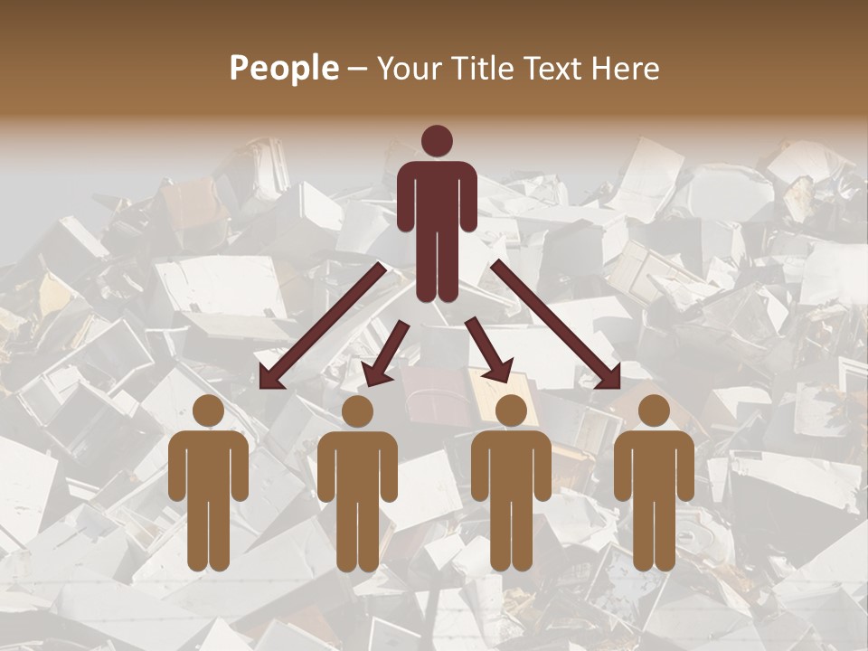 A Pile Of Old Televisions Sitting On Top Of Each Other PowerPoint Template