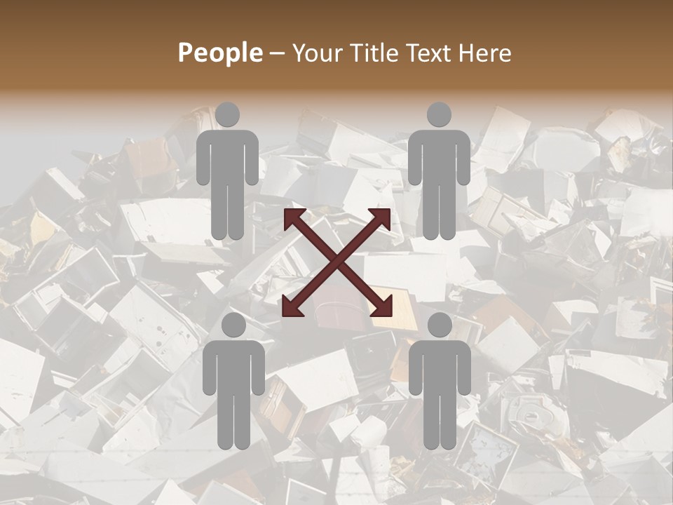 A Pile Of Old Televisions Sitting On Top Of Each Other PowerPoint Template