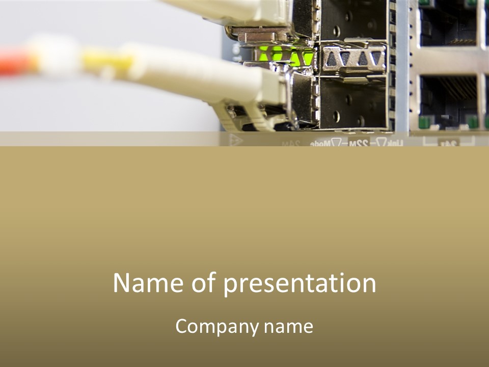 A Picture Of A Network With Wires And Wires Attached To It PowerPoint Template