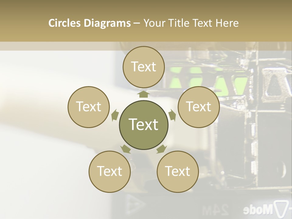 A Picture Of A Network With Wires And Wires Attached To It PowerPoint Template