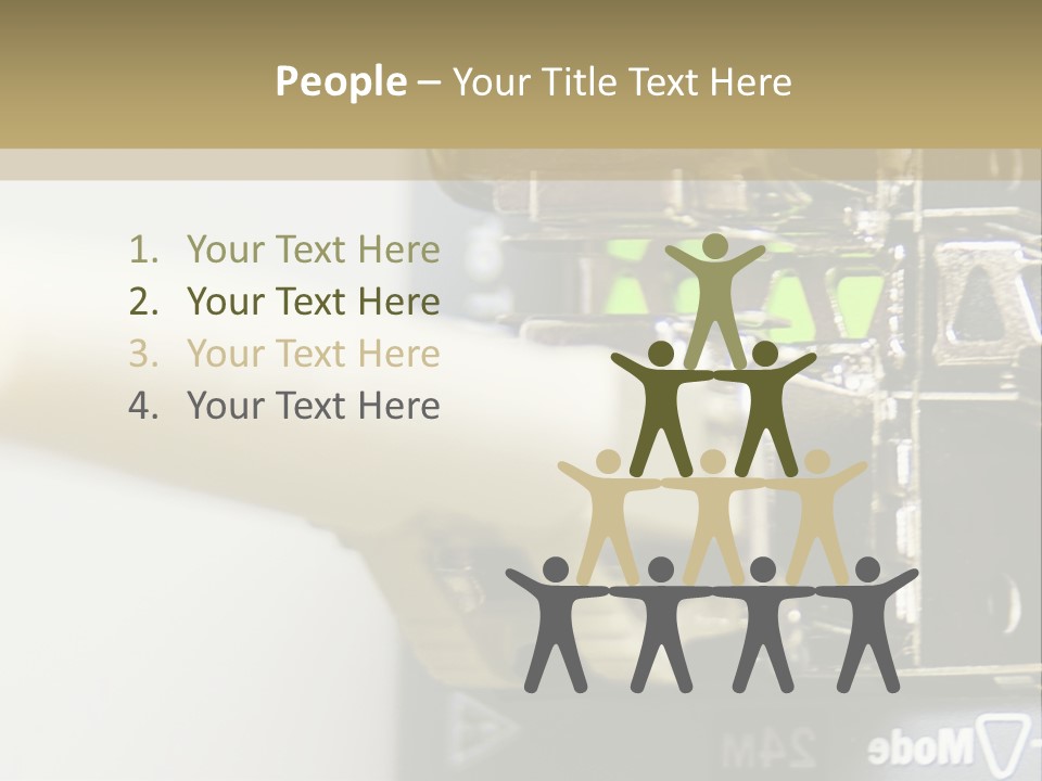 A Picture Of A Network With Wires And Wires Attached To It PowerPoint Template