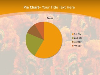 A Group Of People In Orange Costumes With Masks On Them PowerPoint Template