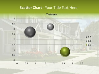 A Row Of Houses With Landscaping In Front Of Them PowerPoint Template