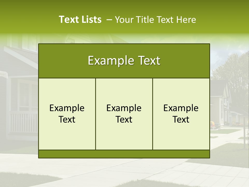 A Row Of Houses With Landscaping In Front Of Them PowerPoint Template