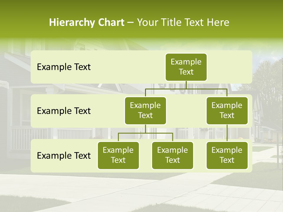 A Row Of Houses With Landscaping In Front Of Them PowerPoint Template