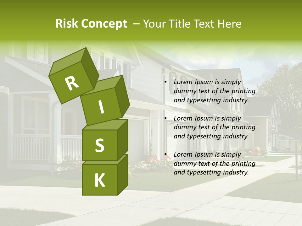 A Row Of Houses With Landscaping In Front Of Them PowerPoint Template