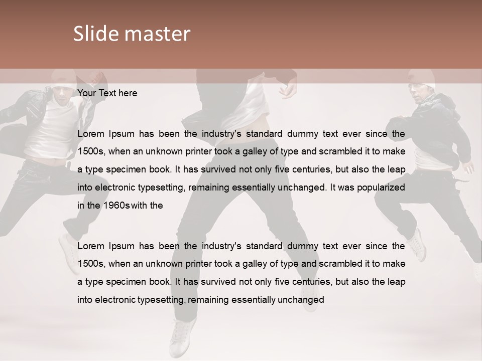 A Group Of People Jumping In The Air PowerPoint Template