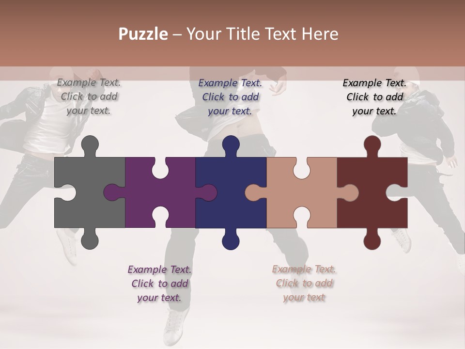 A Group Of People Jumping In The Air PowerPoint Template