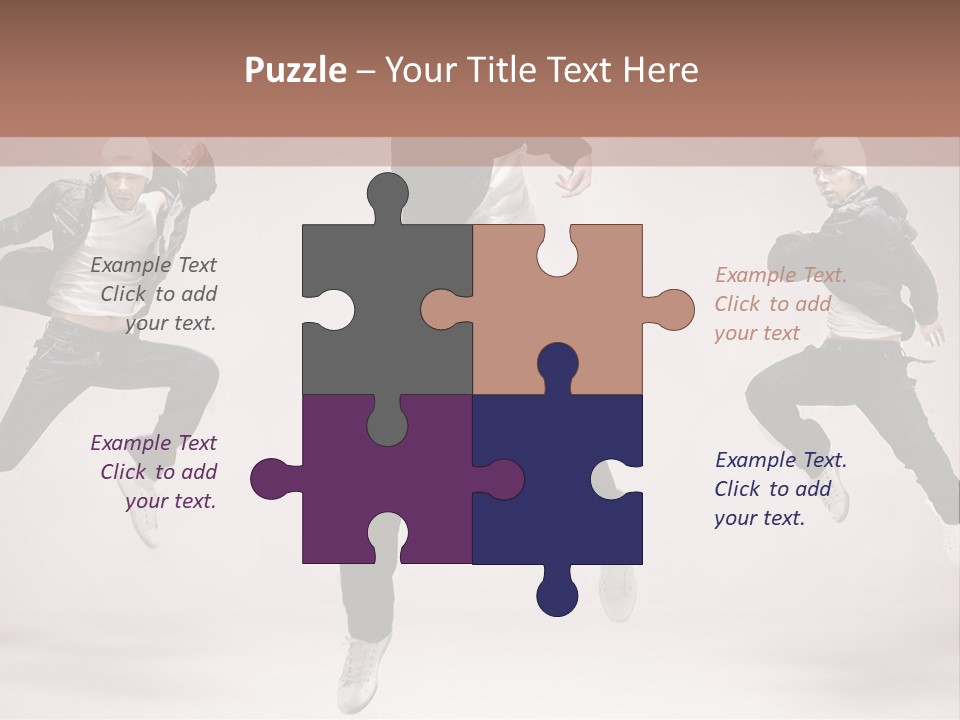 A Group Of People Jumping In The Air PowerPoint Template