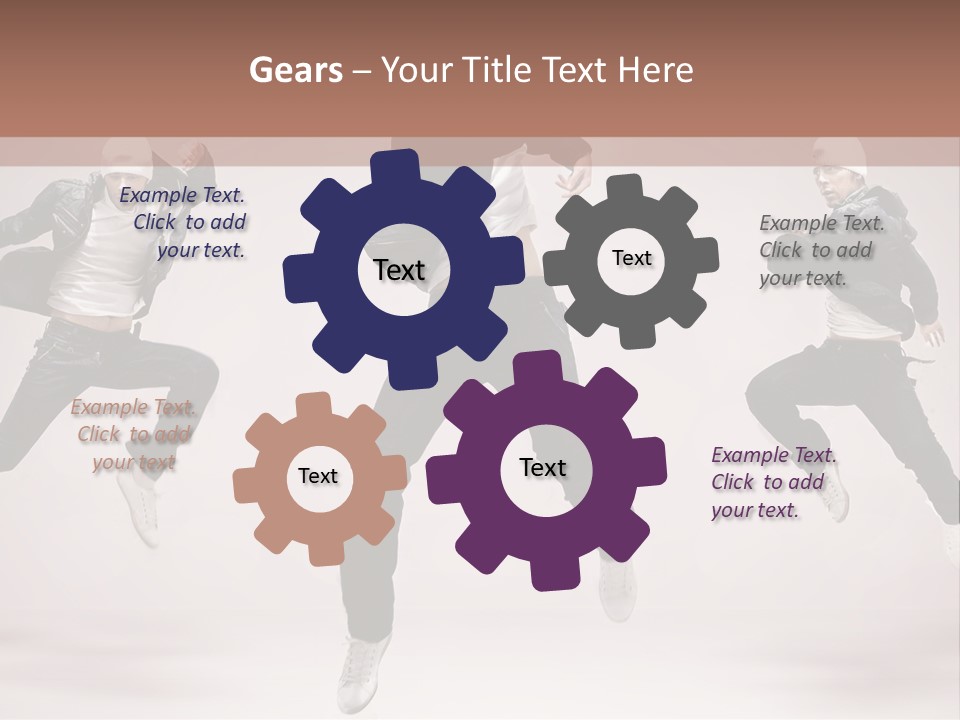 A Group Of People Jumping In The Air PowerPoint Template