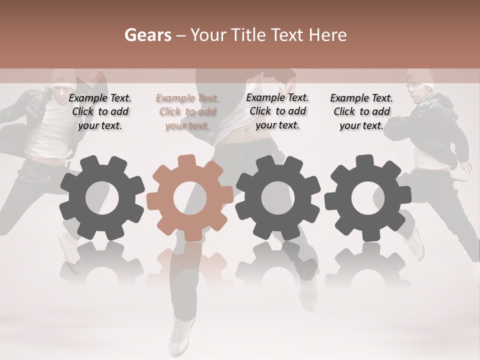 A Group Of People Jumping In The Air PowerPoint Template