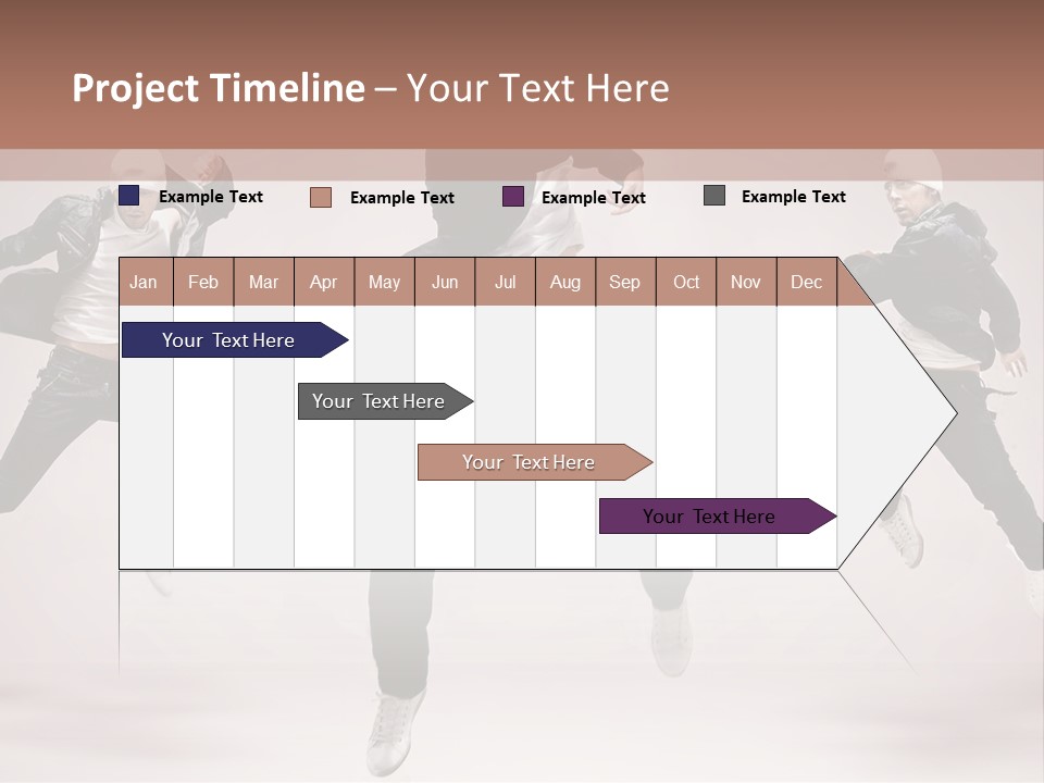 A Group Of People Jumping In The Air PowerPoint Template