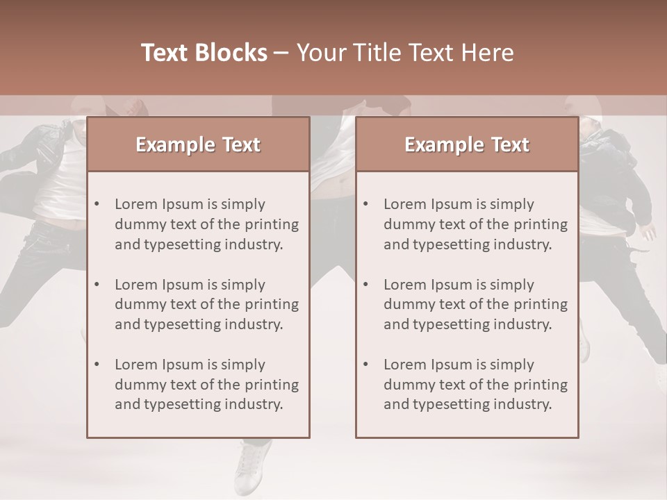 A Group Of People Jumping In The Air PowerPoint Template