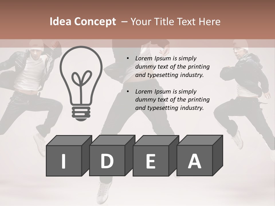 A Group Of People Jumping In The Air PowerPoint Template