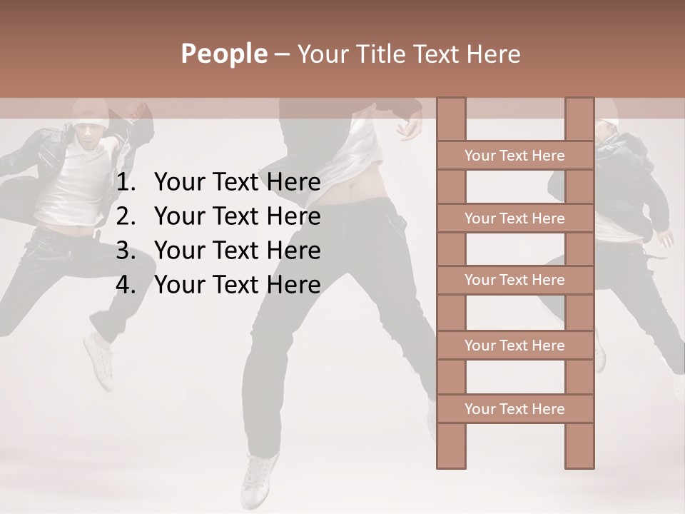 A Group Of People Jumping In The Air PowerPoint Template