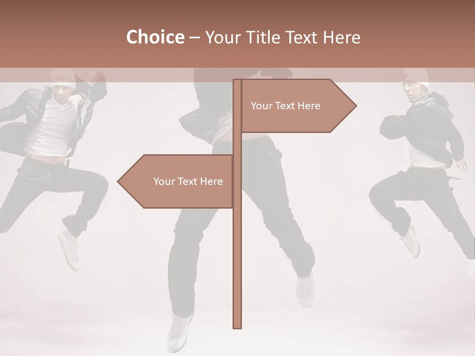 A Group Of People Jumping In The Air PowerPoint Template