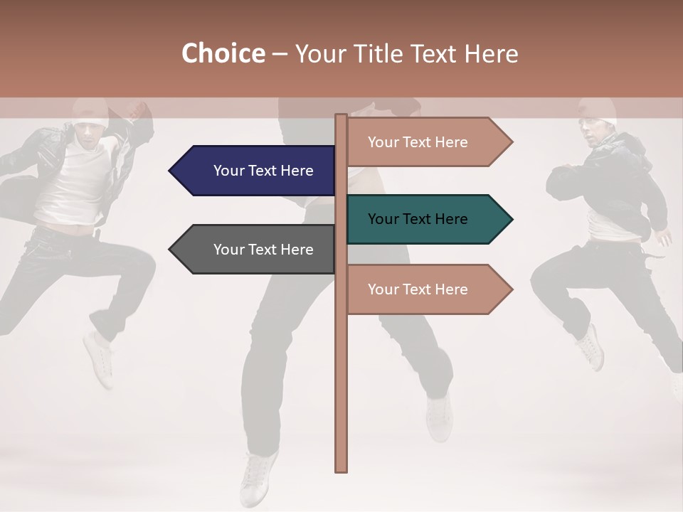 A Group Of People Jumping In The Air PowerPoint Template