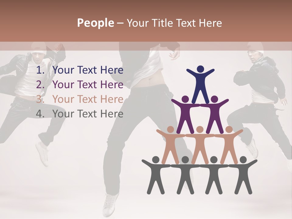 A Group Of People Jumping In The Air PowerPoint Template