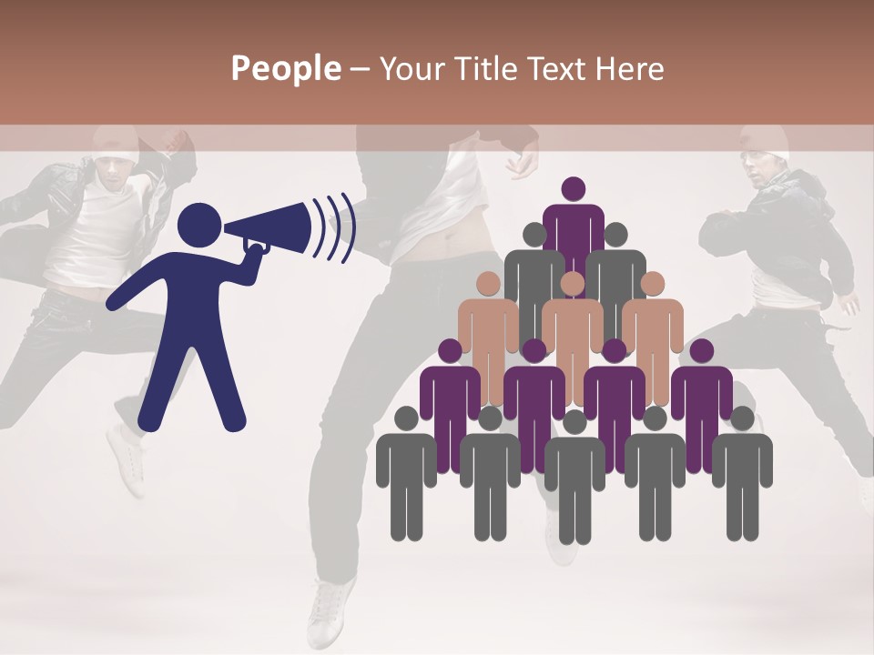 A Group Of People Jumping In The Air PowerPoint Template