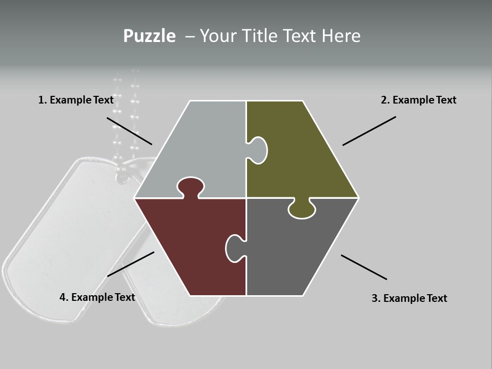 A Dog Tag On A Chain With A Black Background PowerPoint Template