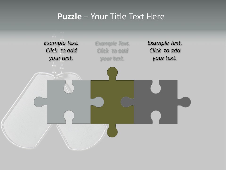 A Dog Tag On A Chain With A Black Background PowerPoint Template