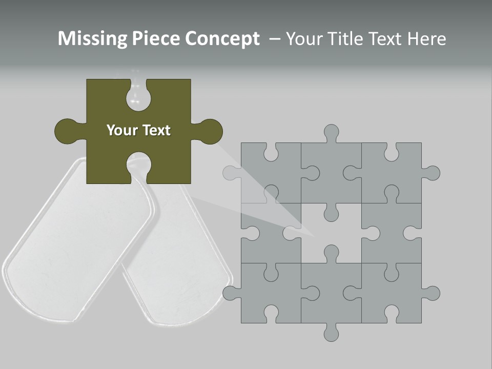 A Dog Tag On A Chain With A Black Background PowerPoint Template