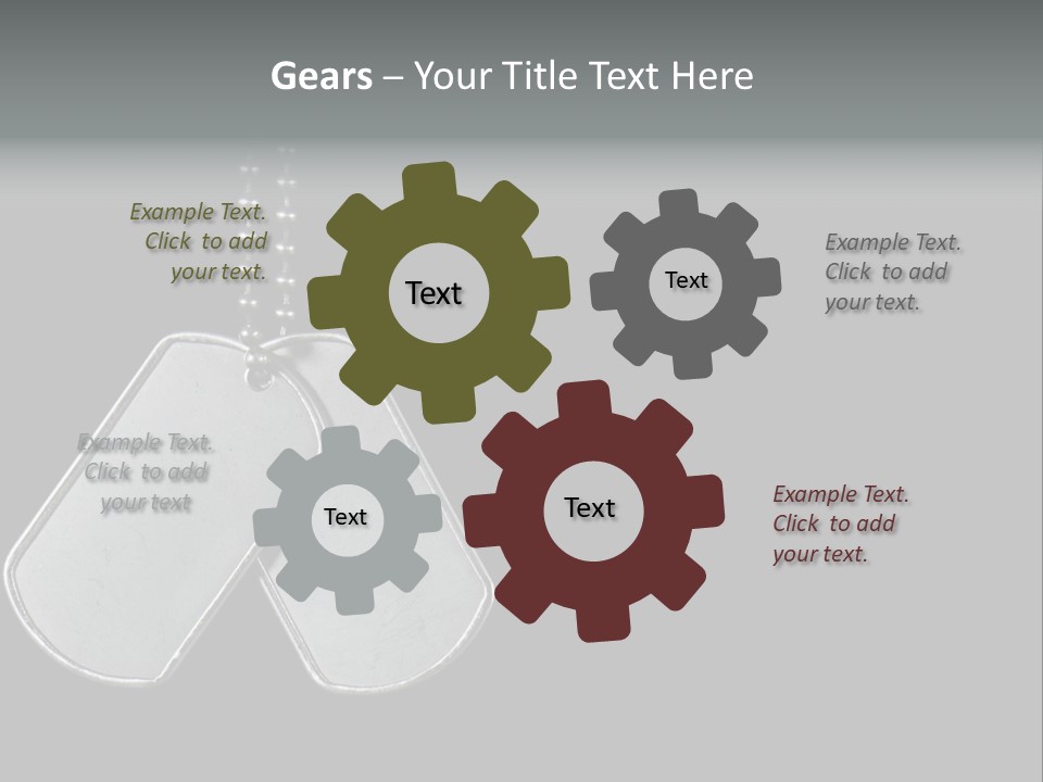 A Dog Tag On A Chain With A Black Background PowerPoint Template