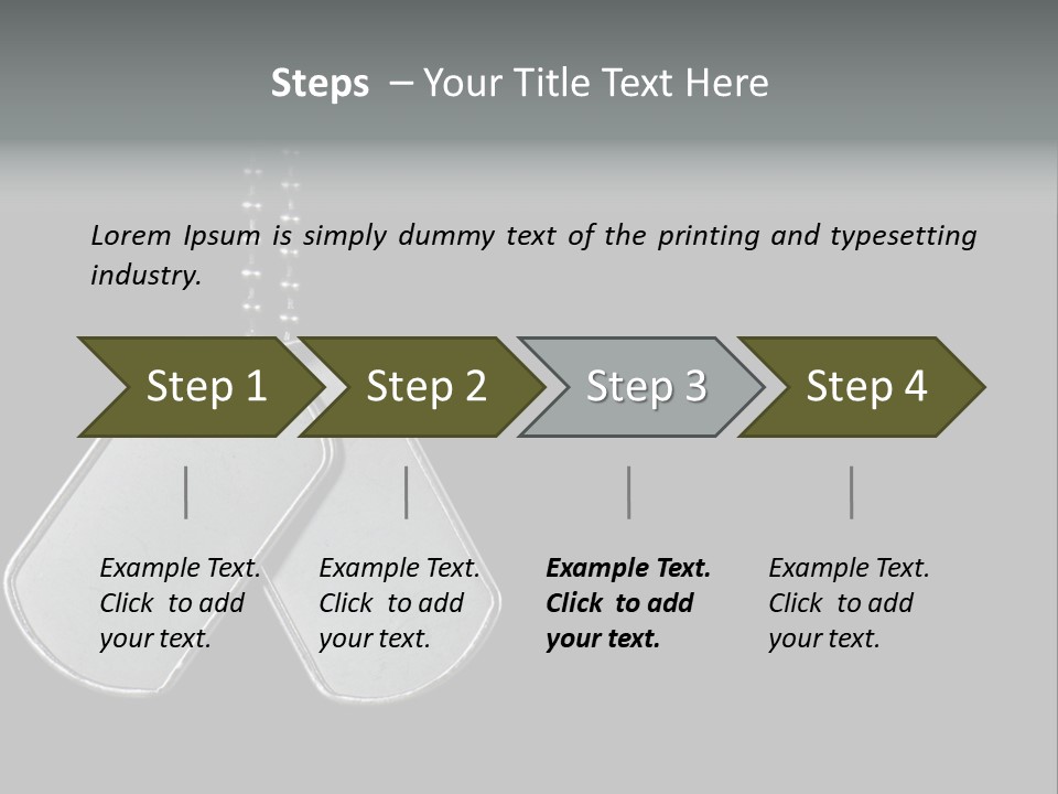 A Dog Tag On A Chain With A Black Background PowerPoint Template