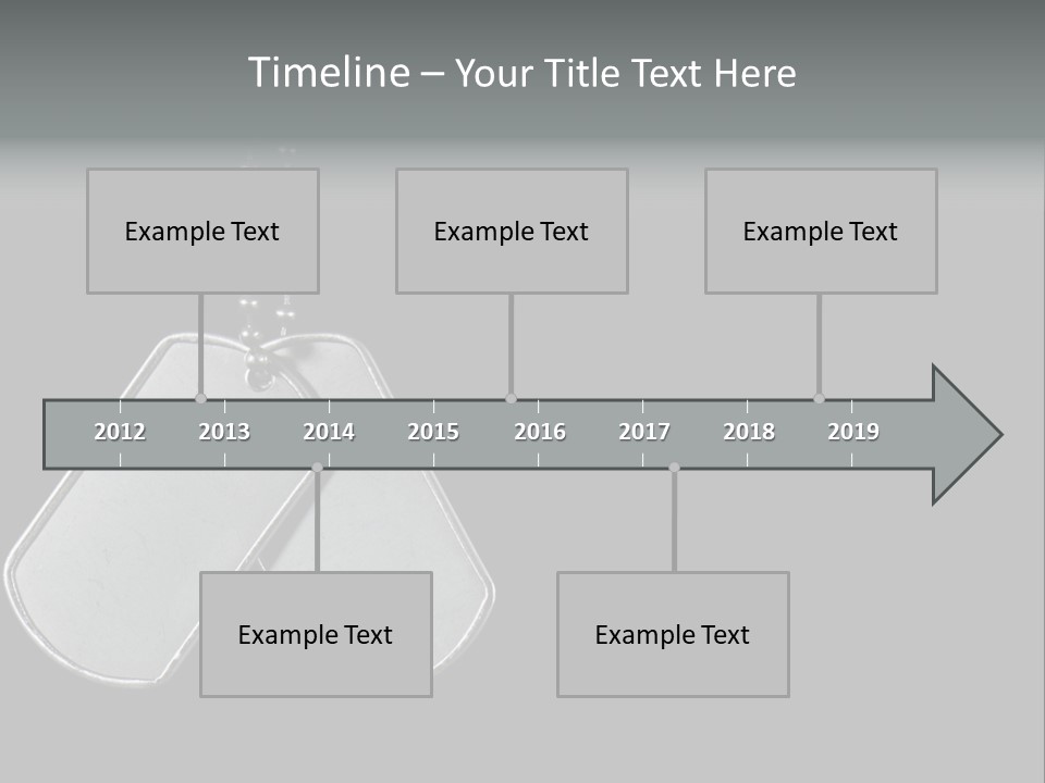 A Dog Tag On A Chain With A Black Background PowerPoint Template