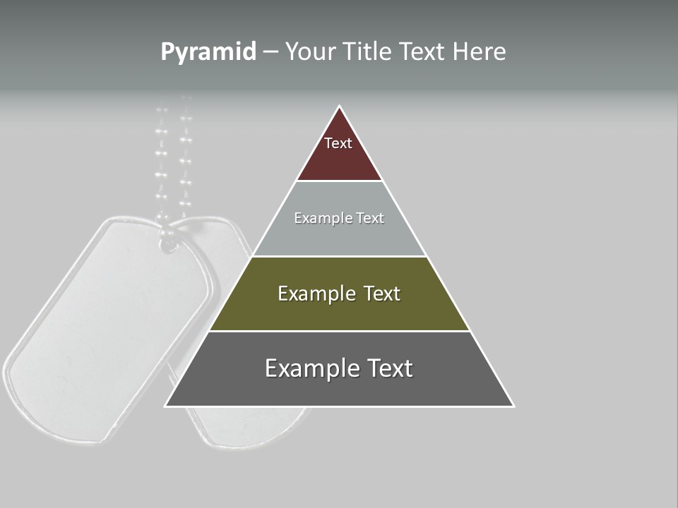 A Dog Tag On A Chain With A Black Background PowerPoint Template