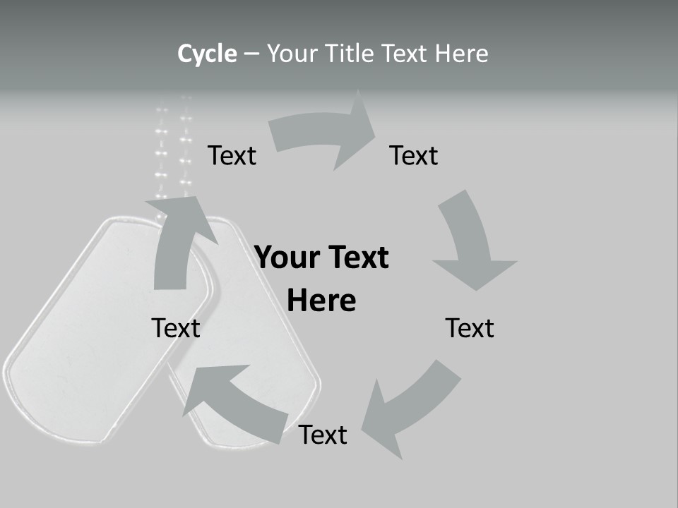 A Dog Tag On A Chain With A Black Background PowerPoint Template