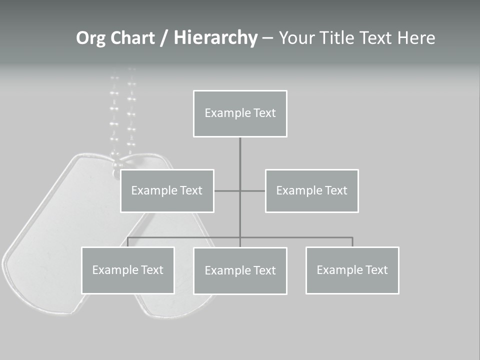 A Dog Tag On A Chain With A Black Background PowerPoint Template